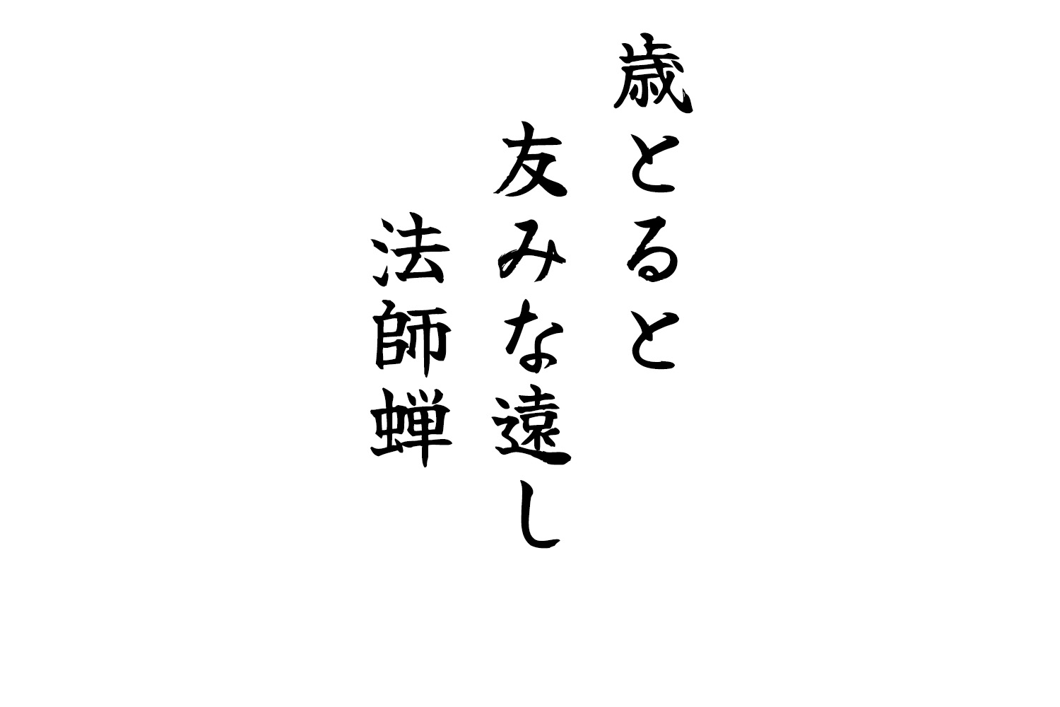 歳とると友みな遠し法師蝉