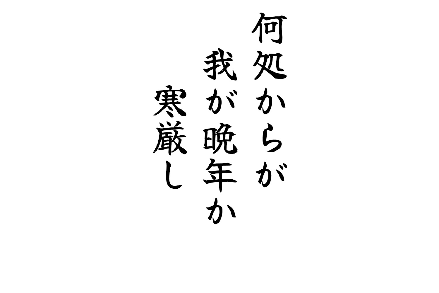 何処からが我が晩年か寒厳し