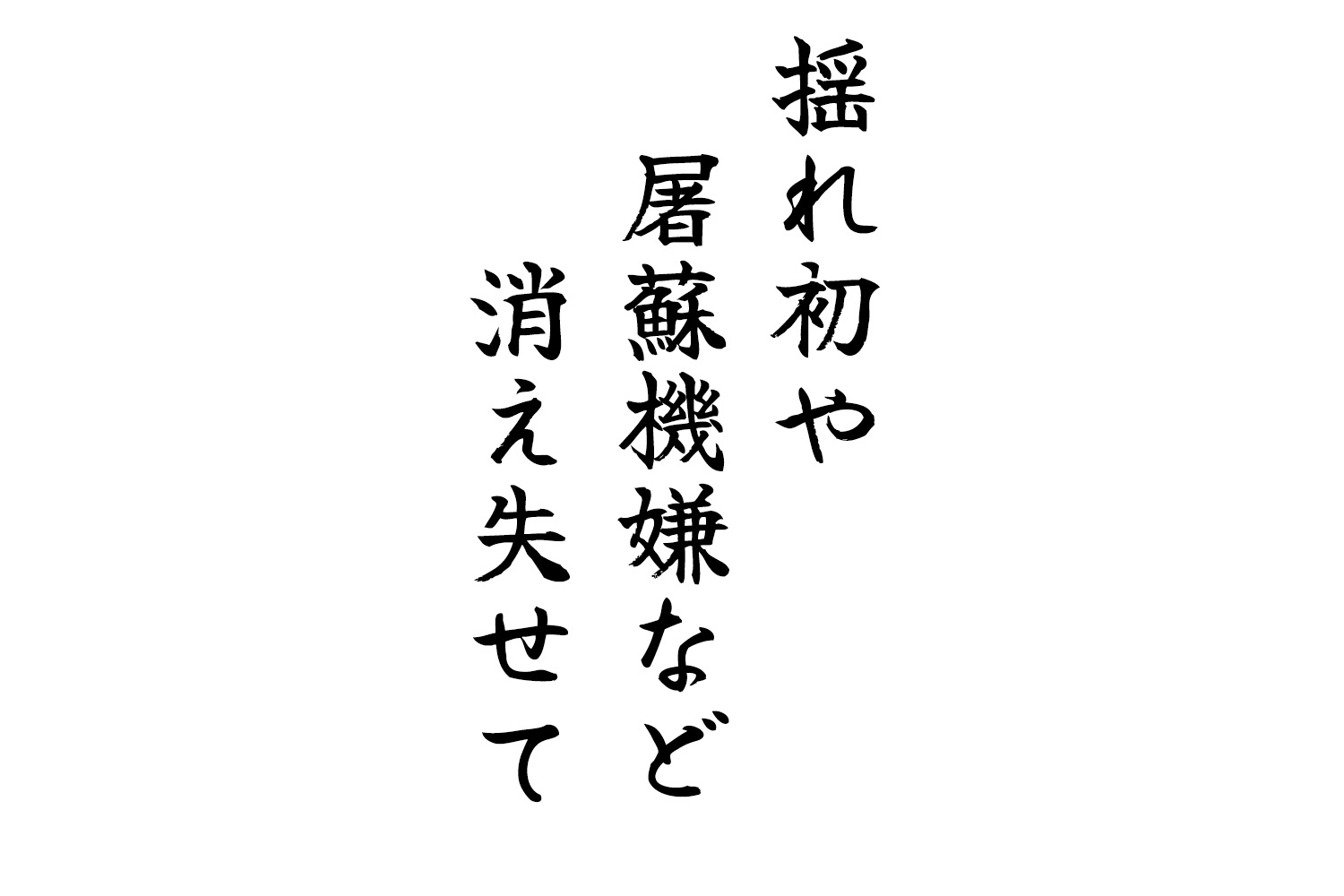 揺れ初や屠蘇機嫌など消え失せて