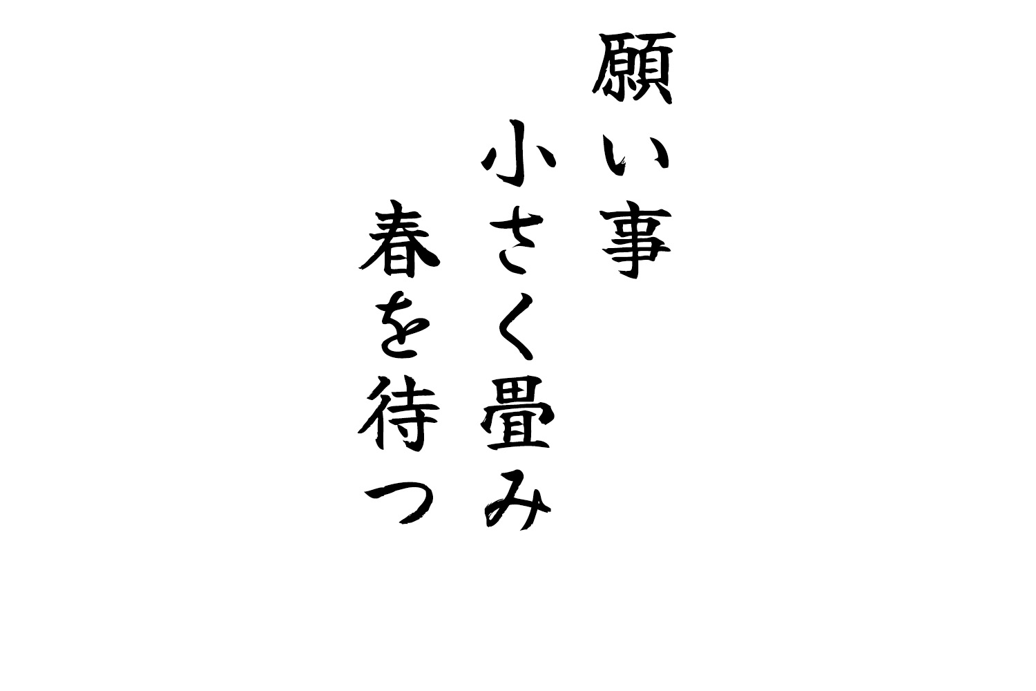 願い事小さく畳み春を待つ