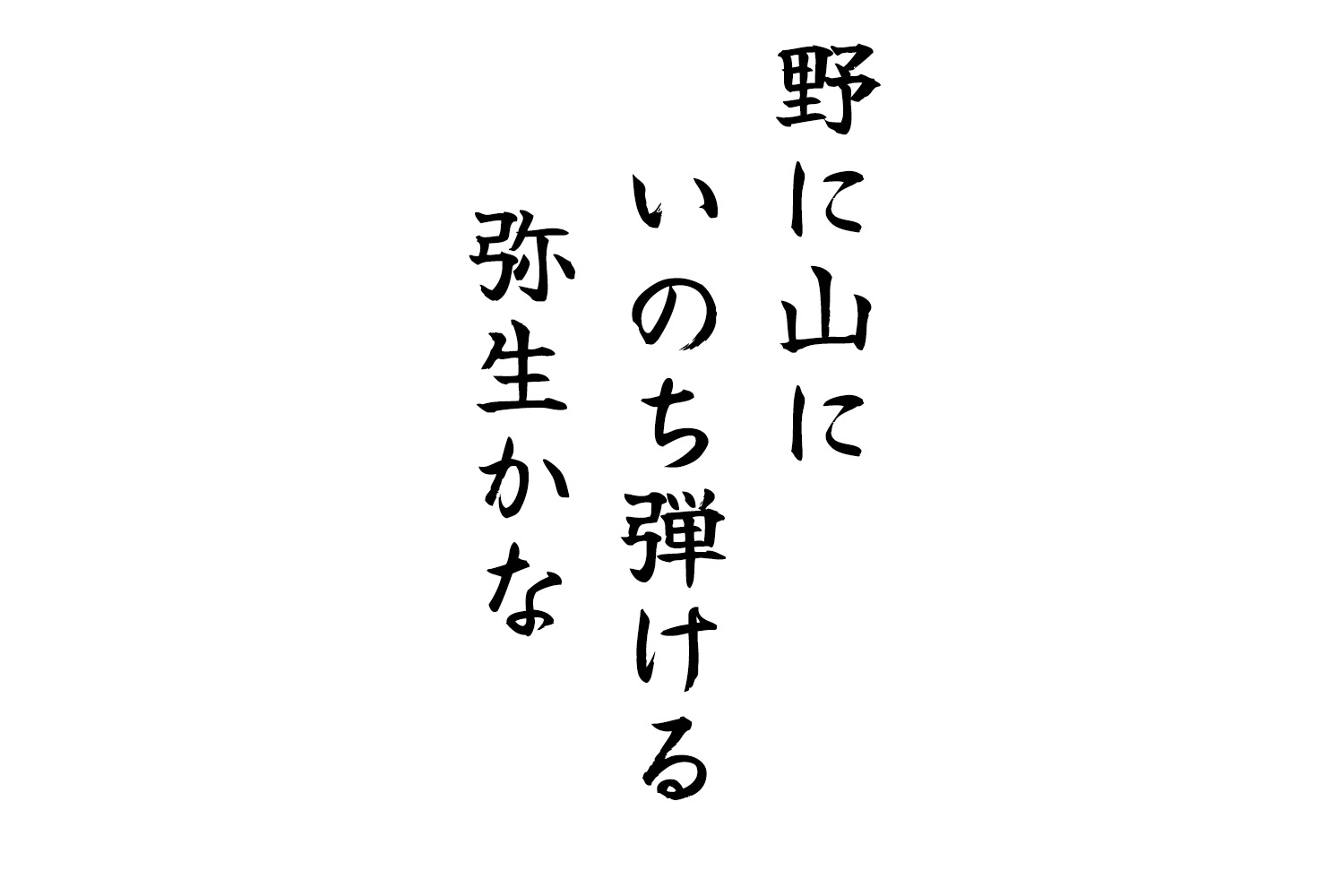 野に山にいのち弾ける弥生かな