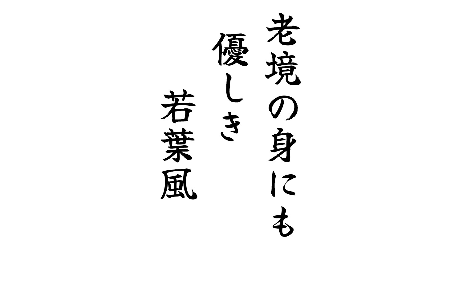 老境の身にも優しき若葉風
