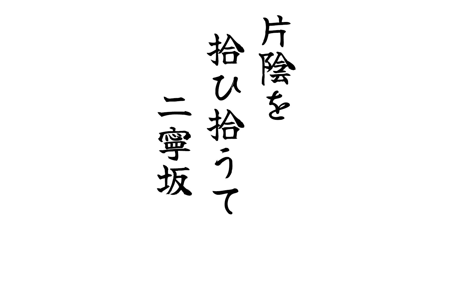 片陰を拾ひ拾うて二寧坂