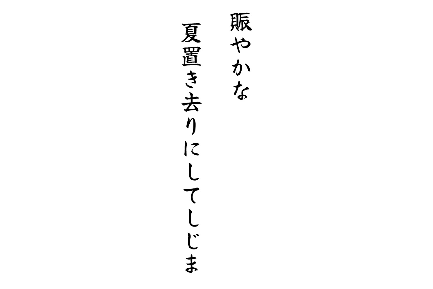 賑やかな夏置き去りにしてしじま