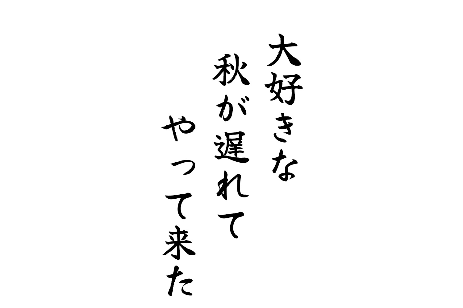 大好きな秋が遅れてやって来た