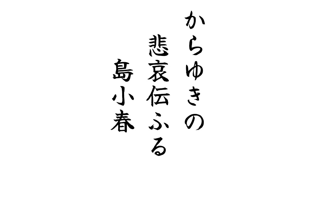 からゆきの悲哀伝ふる島小春