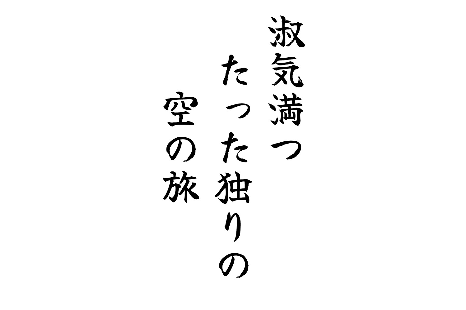 淑気満つたった独りの空の旅